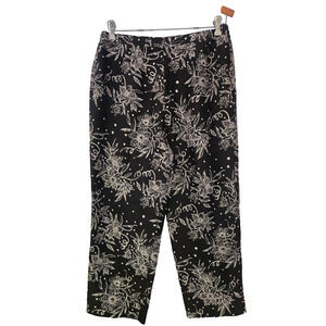 SILKLAND Black and White Ankle‎ Pants Silk Lining Wide Leg Size 8